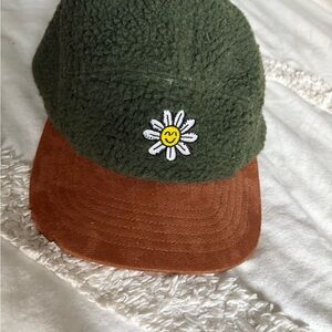 Parks Project Kids Olive and Rust Hat with Daisy Patch